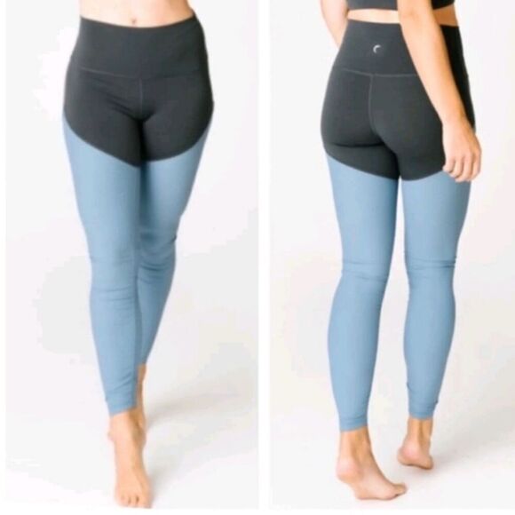 Zyia‎ Storm Parallel Luxe Hi-Rise 7/8 Leggings Size 2 - Picture 1 of 6